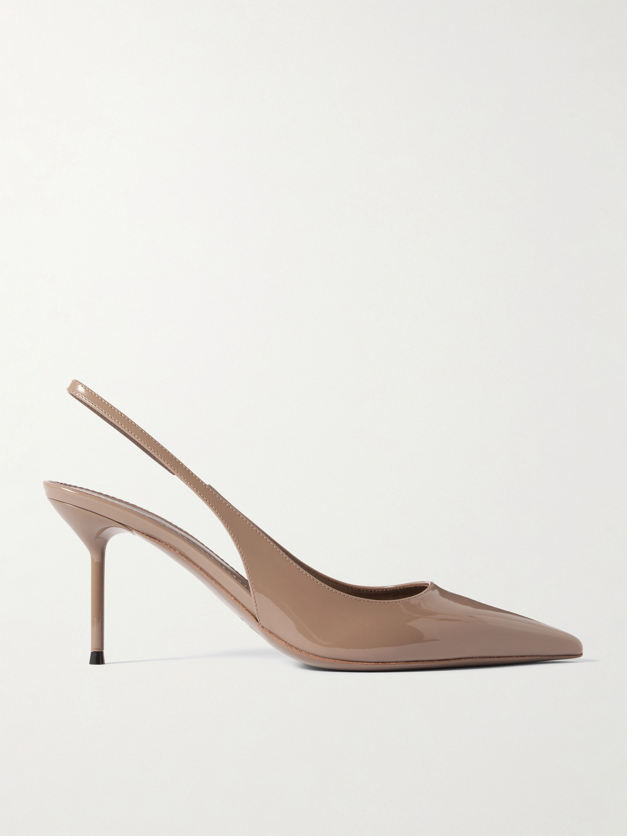 Paris Texas Lidia Patent-leather Slingback Pumps In Brown