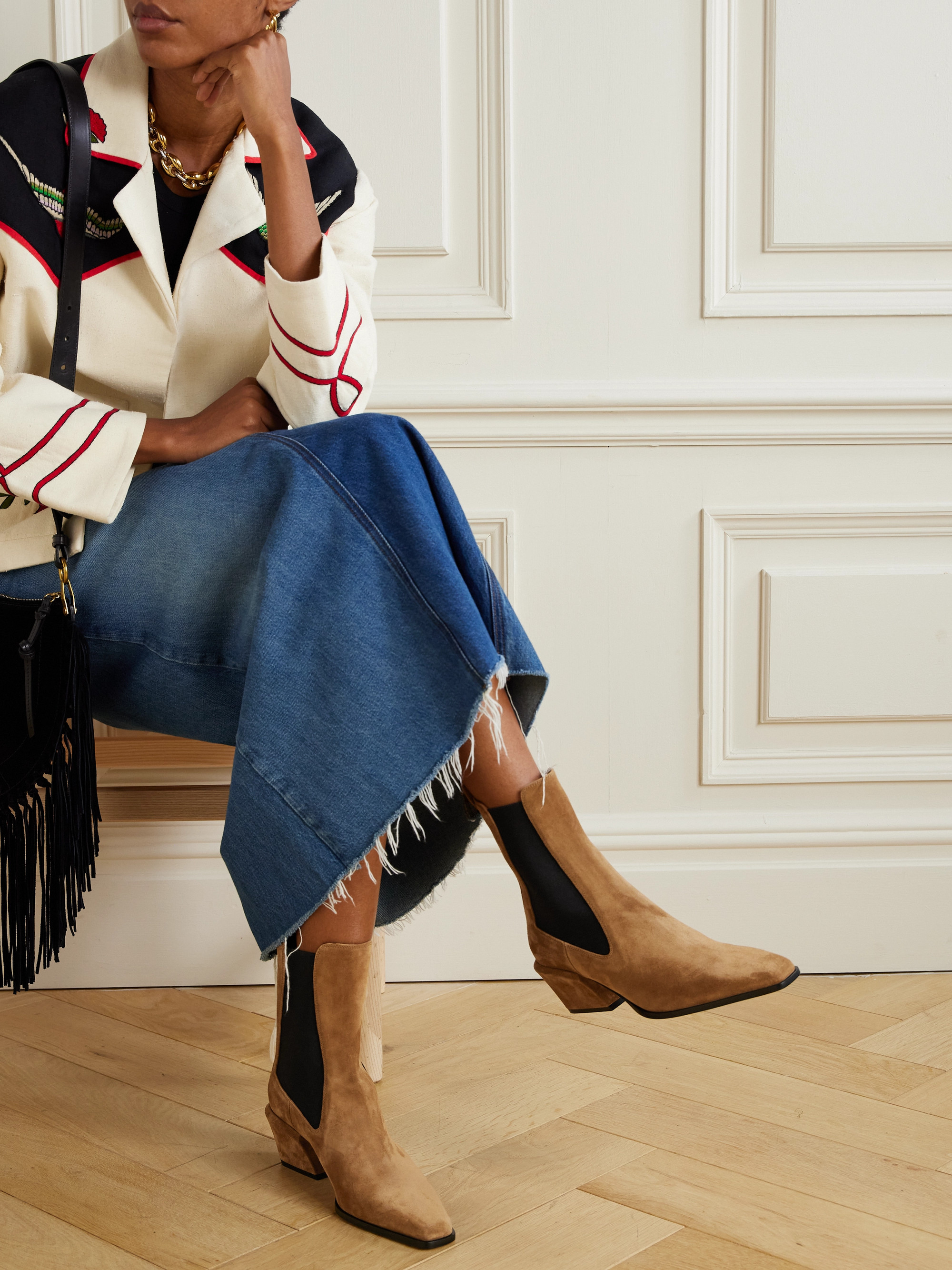 Paris Texas Bettina suede ankle boots