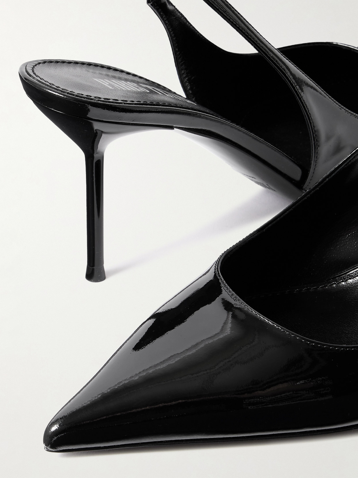Paris Texas Lidia Slingback 70 Pumps In Black Patent Leather