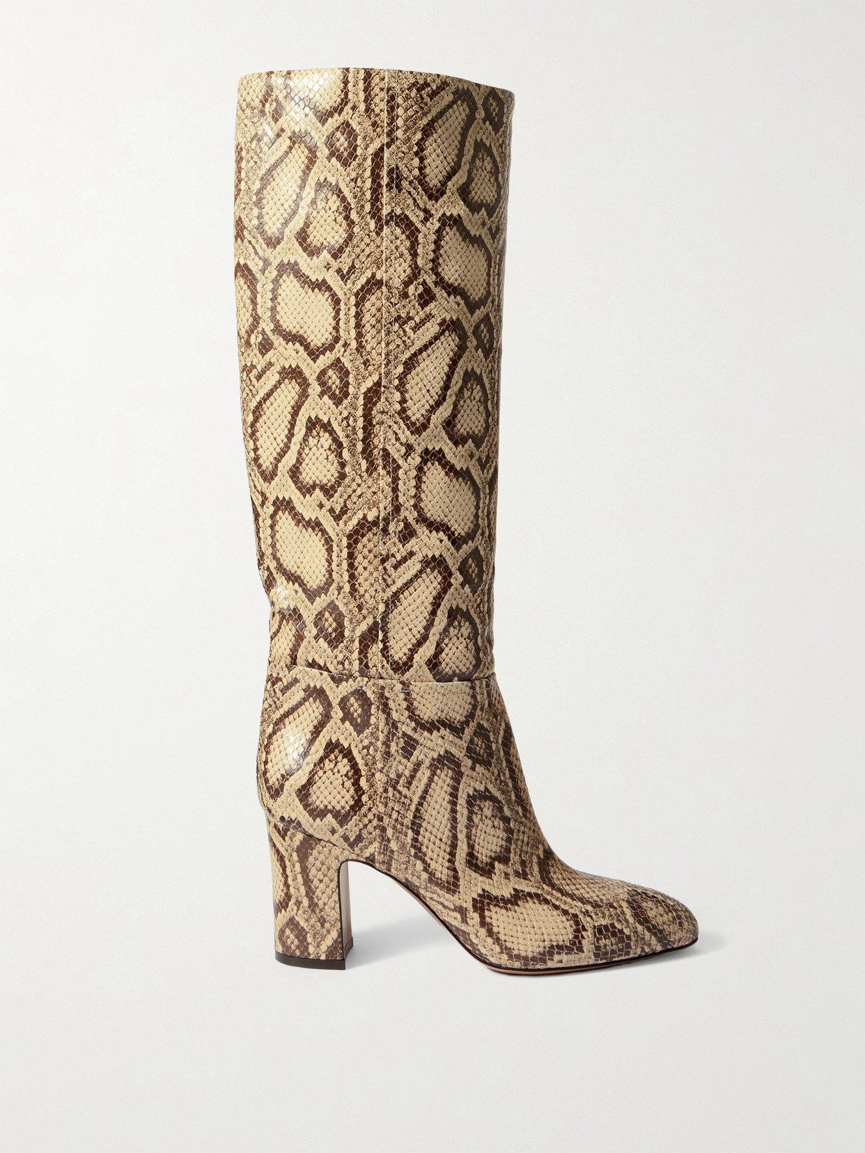 Paris Texas Lavinia Snake-effect Leather Knee-boots In Multi