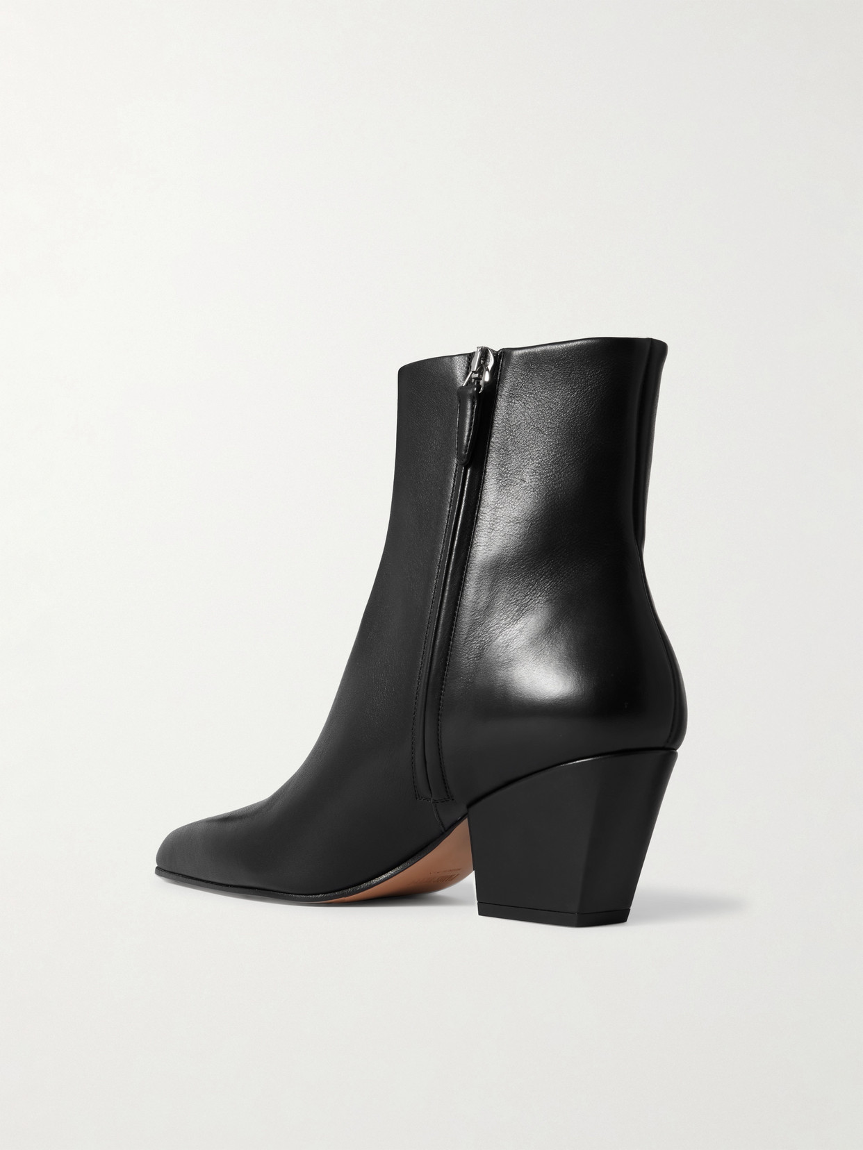 Paris Texas Block Heel Ankle Boots With Pointed Toe In Black