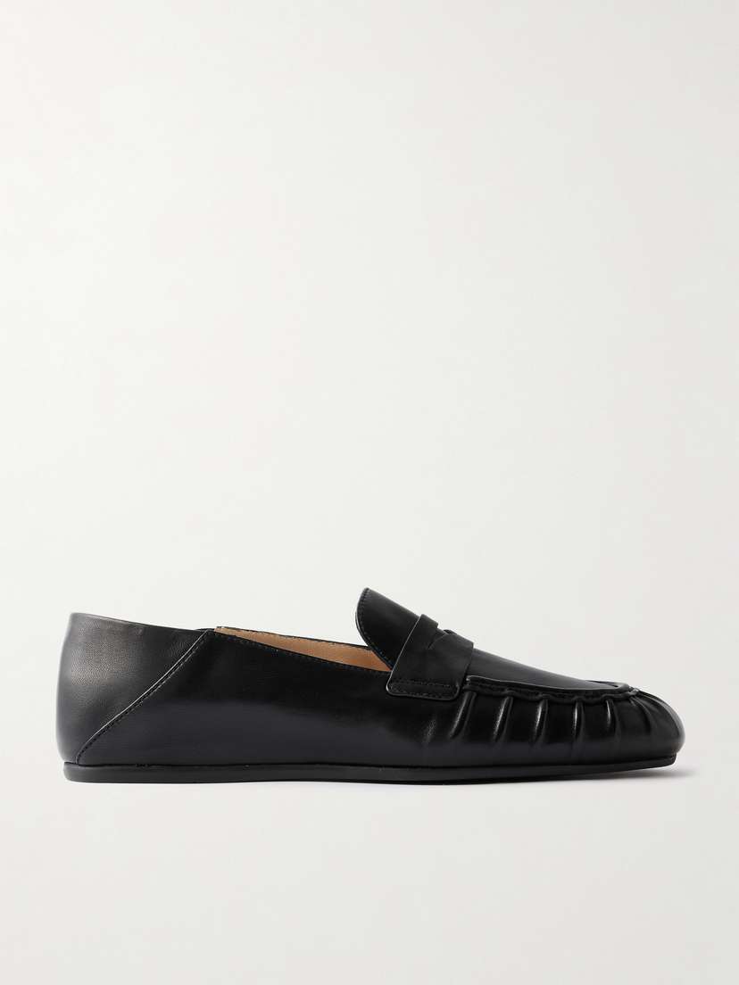 Stuart Weitzman Brooks Collapsible-heel Leather Loafers