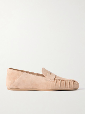Stuart Weitzman Brooks collapsible-heel suede loafers