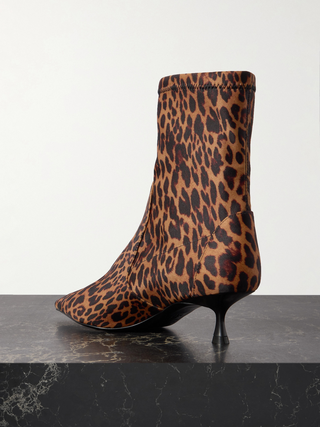 Stuart Weitzman Leopard-print Scuba Ankle Boots In Animal Print