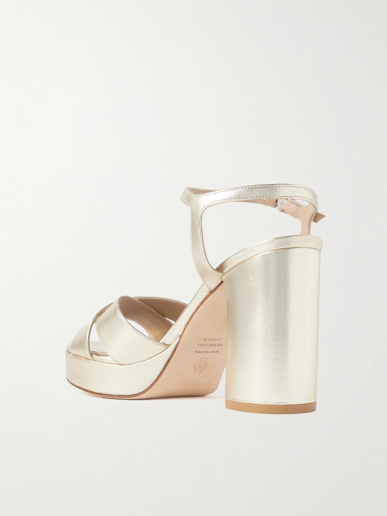 Dayna Metallic Leather Platform Sandals