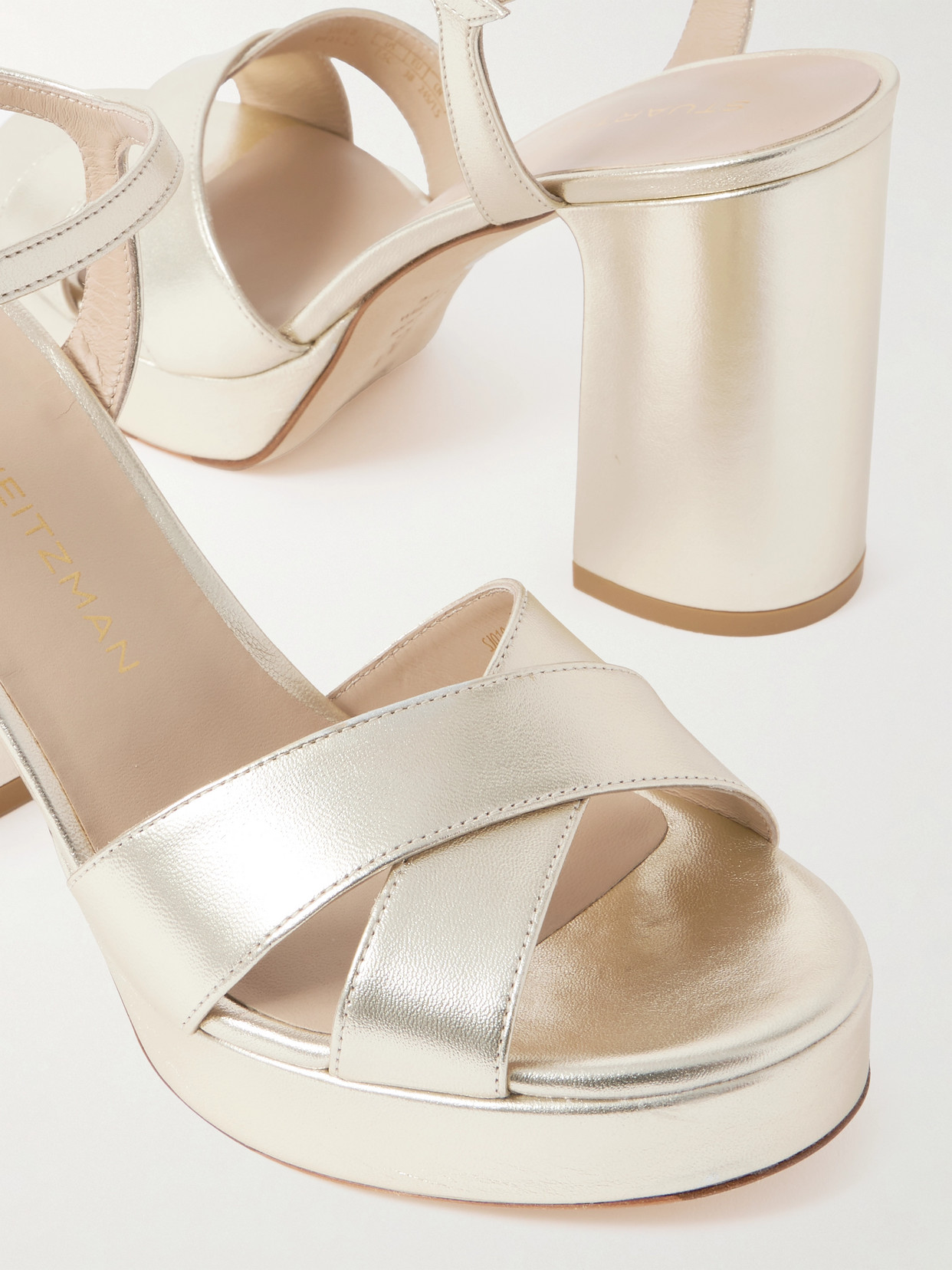 Dayna Metallic Leather Platform Sandals