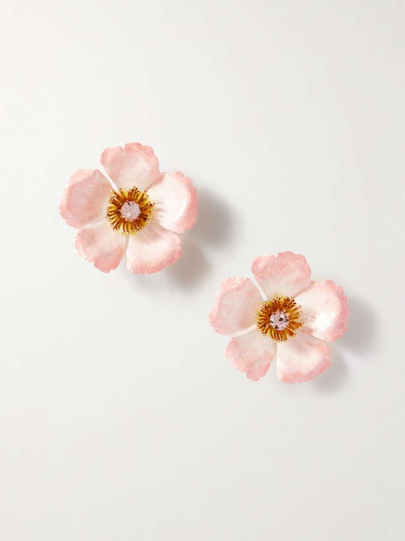 Jennifer Behr Debre Gold-plated Crystal Earrings