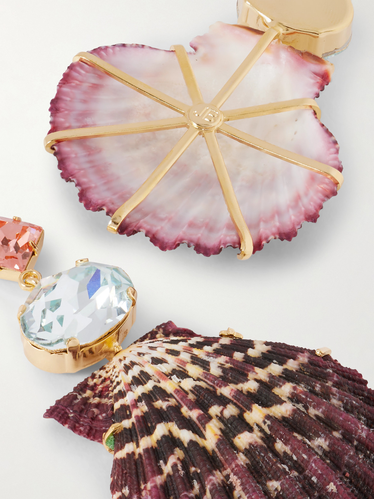 Jennifer Behr Aegean Gold-plated, Shell And Crystal Earrings
