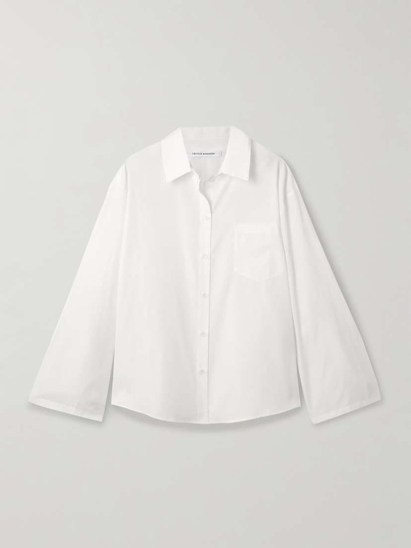 Cecilie Bahnsen Bridget Bow-detailed Cotton-poplin Shirt