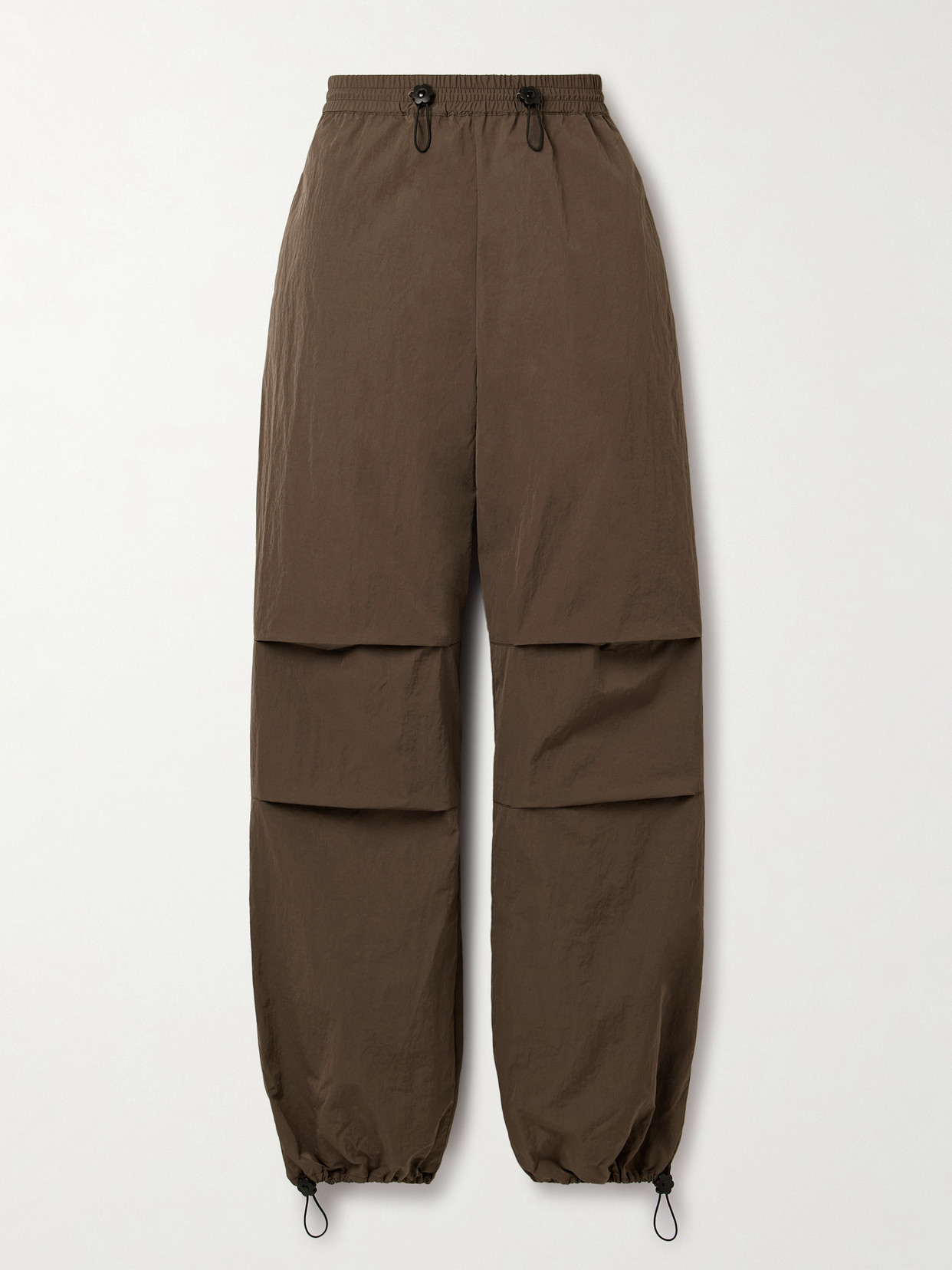 Cecilie Bahnsen Brooks Paneled Recycled-shell Track Pants In Brown