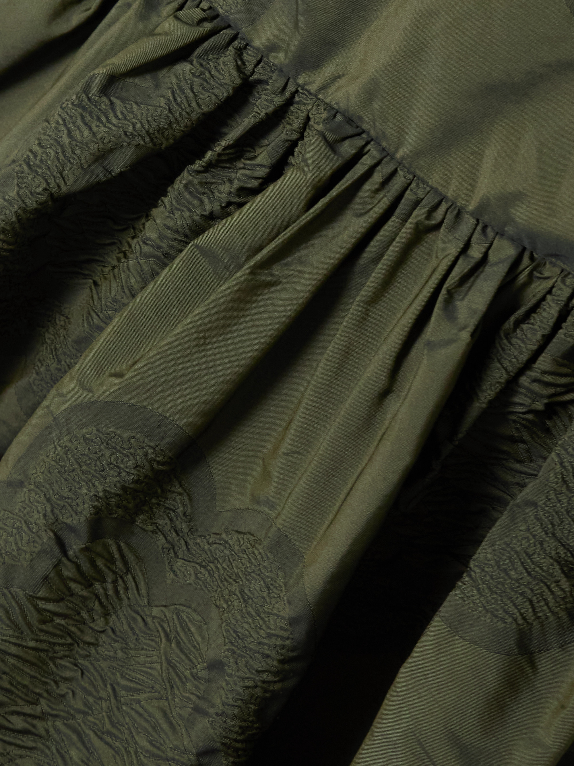 Cecilie Bahnsen Kelly tiered matelassé-taffeta midi dress