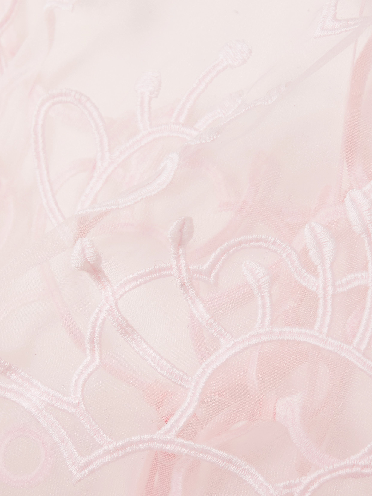 Cecilie Bahnsen Blake Tie-back Embroidered Organza Tank In Pink