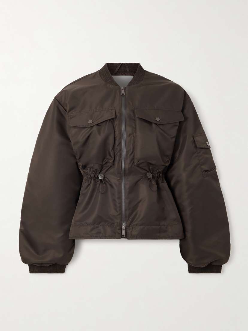 Cecilie Bahnsen Birdie Ruched Padded Shell Bomber Jacket