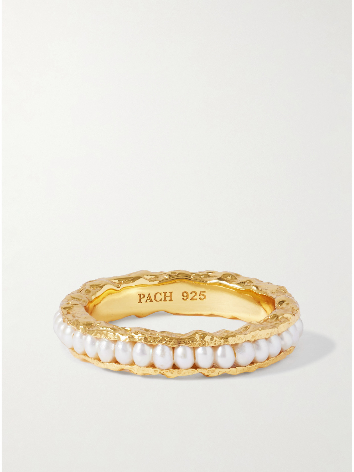Pacharee - Gold-plated Pearl Ring - 54