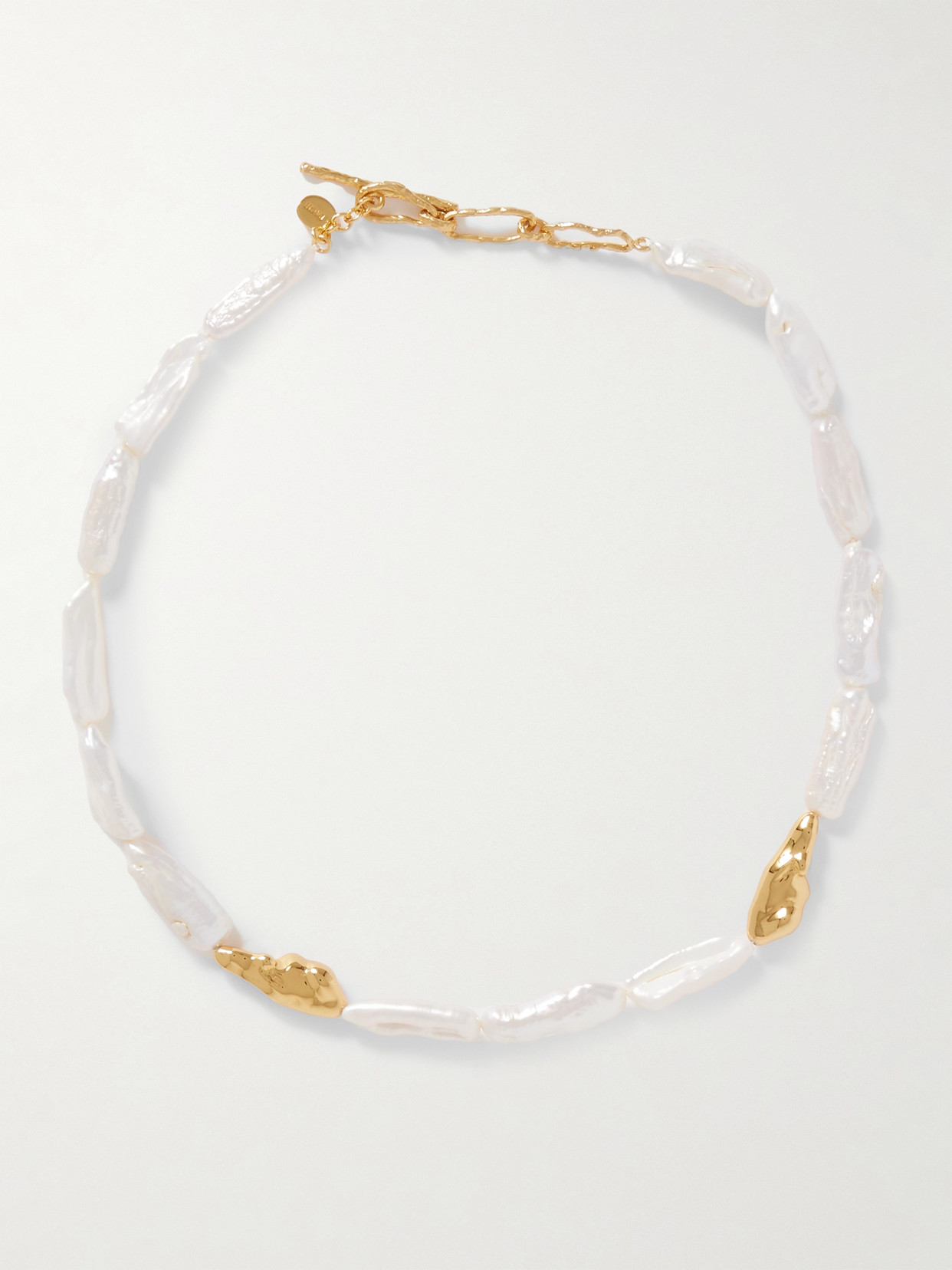 Pacharee Birch Gold-plated Pearl Necklace
