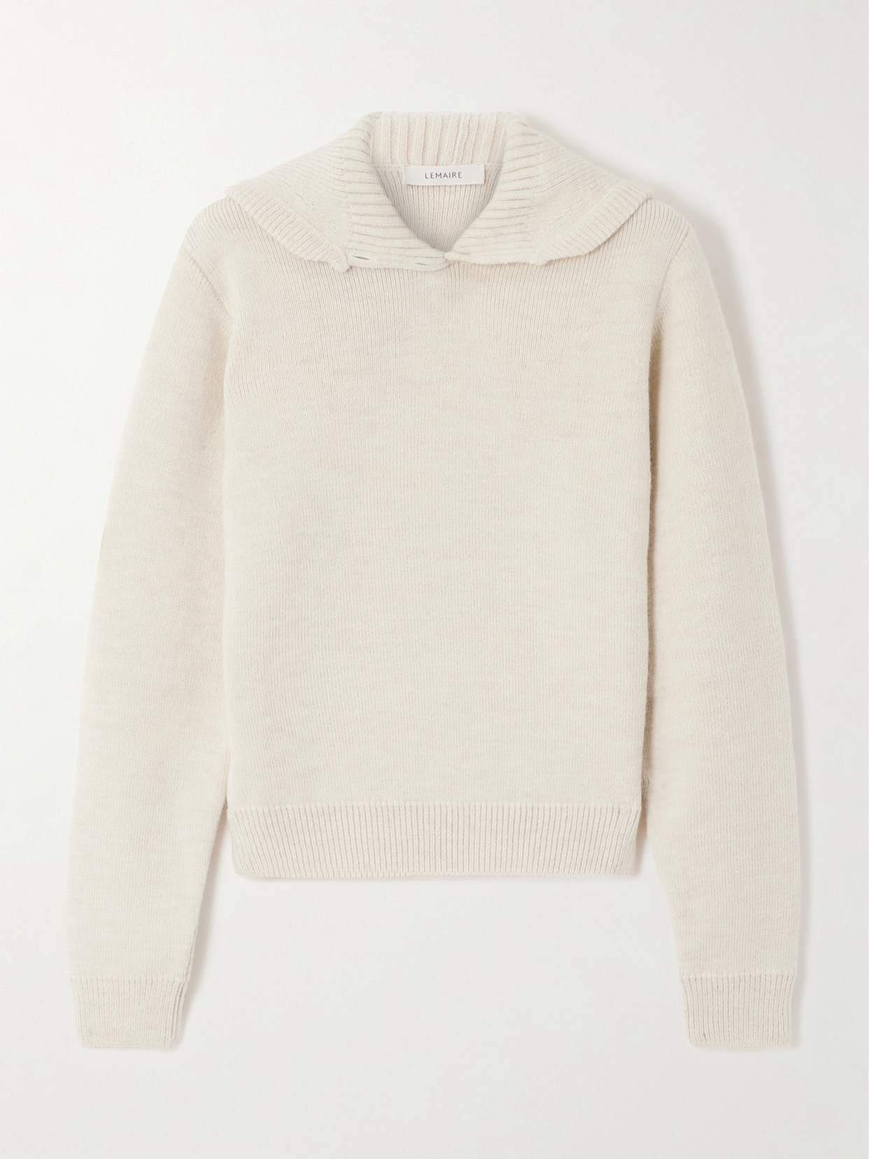 Lemaire Knitted Hoodie In White