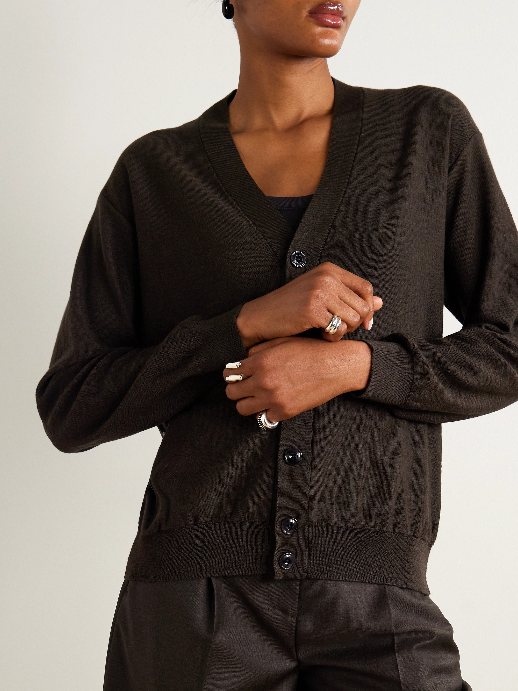 Lemaire - Twisted convertible wool-blend cardigan | Plush