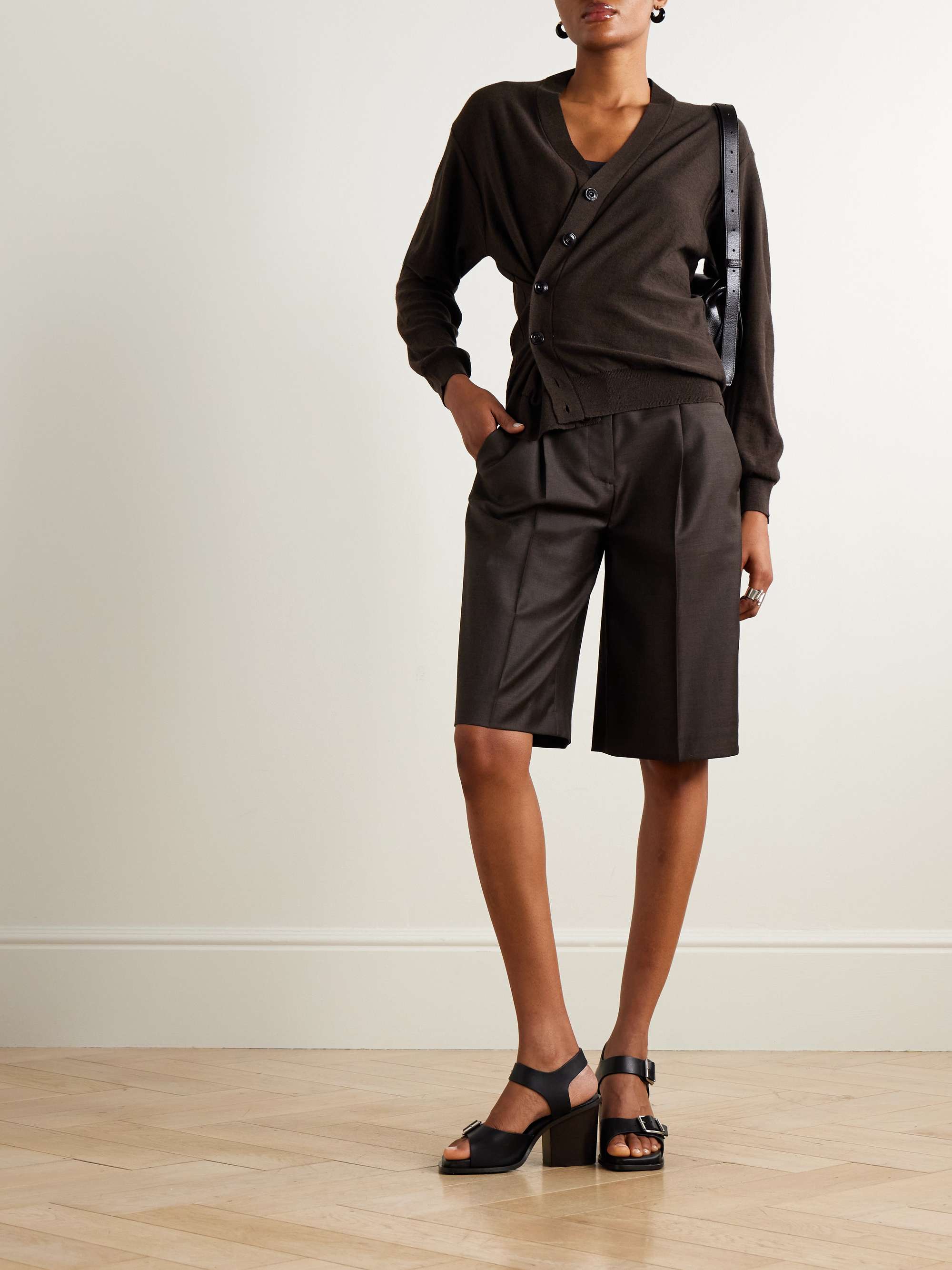 LEMAIRE Twisted convertible wool-blend cardigan | NET-A-PORTER