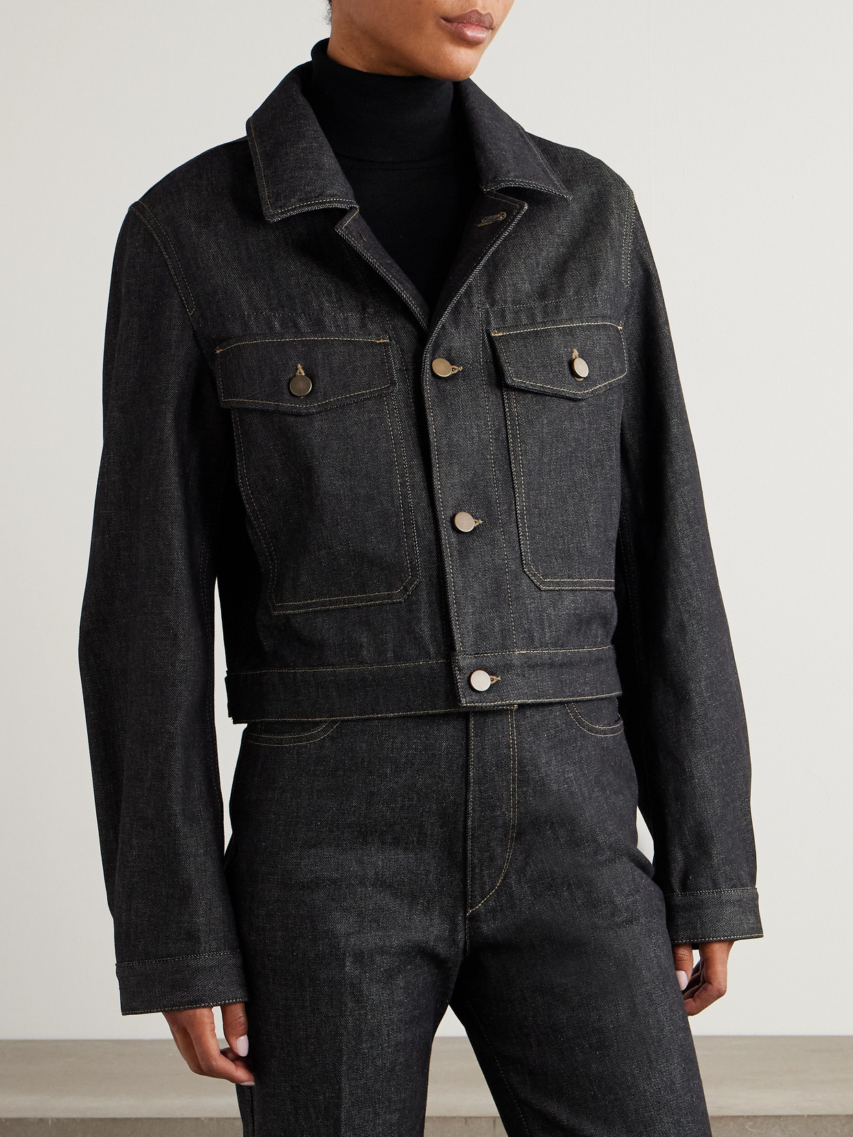 Cropped Organic Denim Jacket