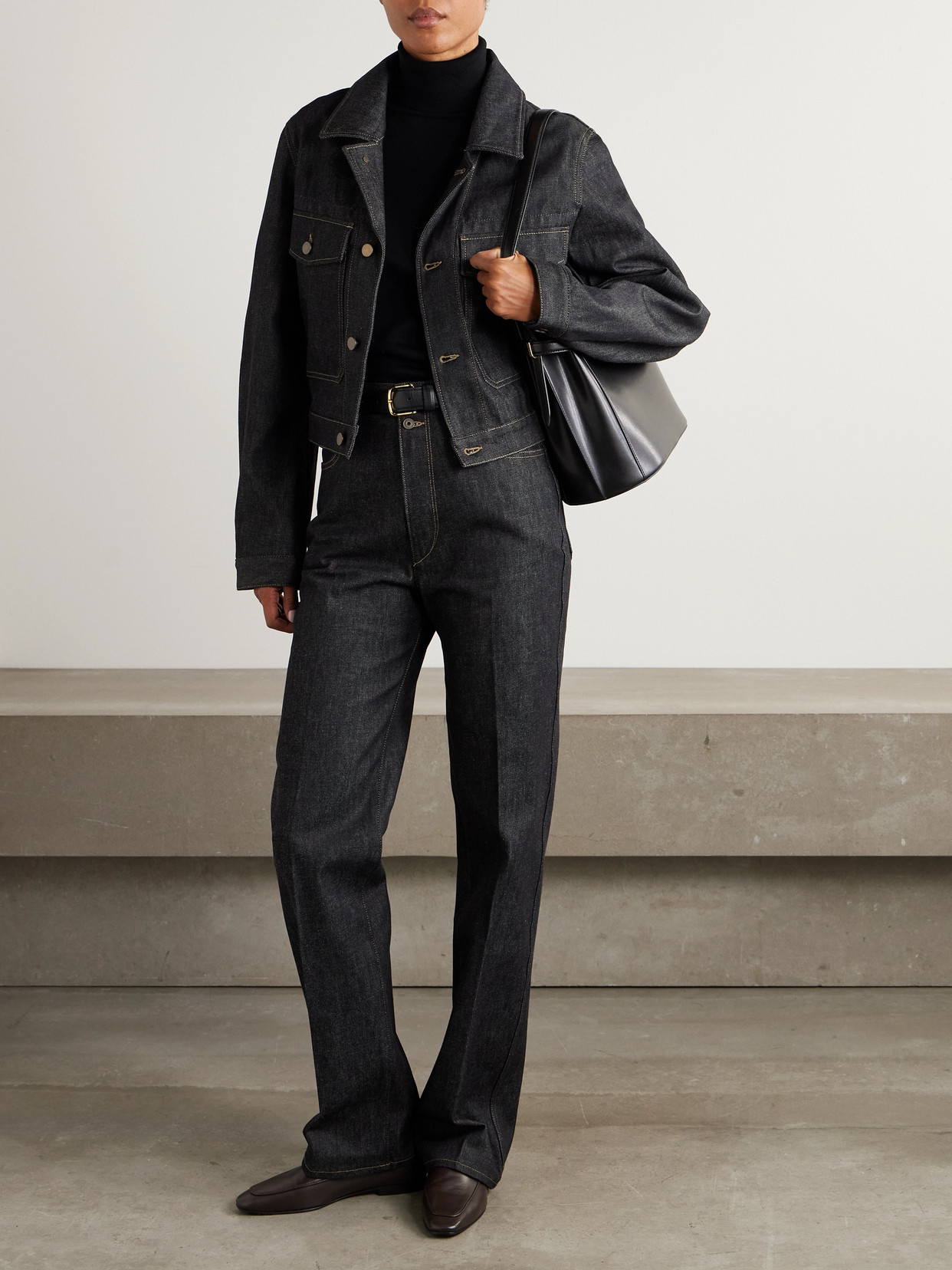 Cropped Organic Denim Jacket