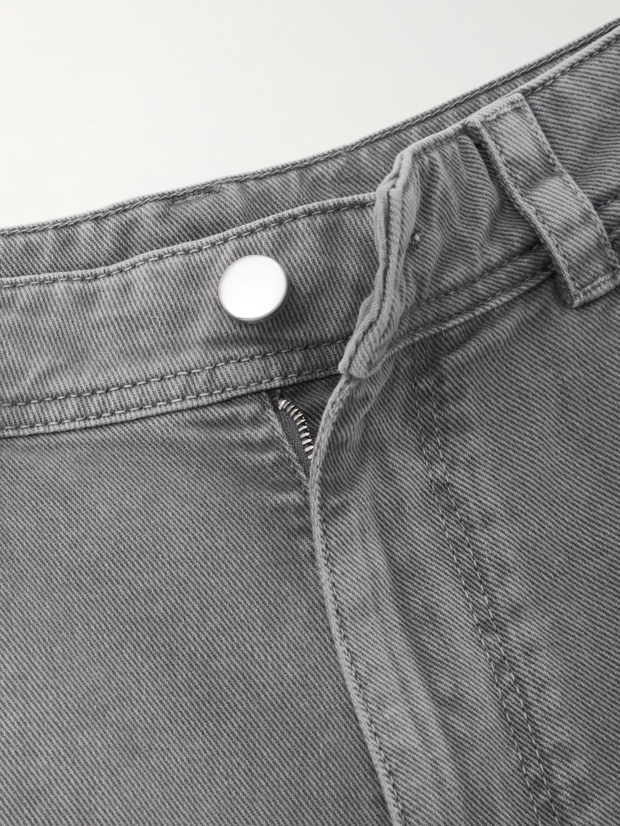 Lemaire Organic Cotton-twill Wide-leg Pants In Gray