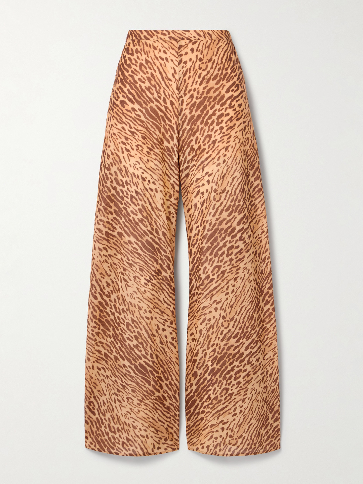 Zimmermann Cascadian Animal Print Wide-leg Pant