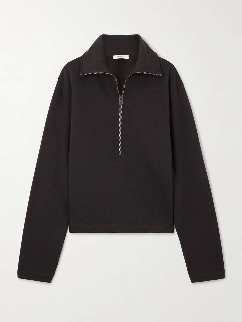 Lemaire Wool And Cotton-blend Zip-up Sweater