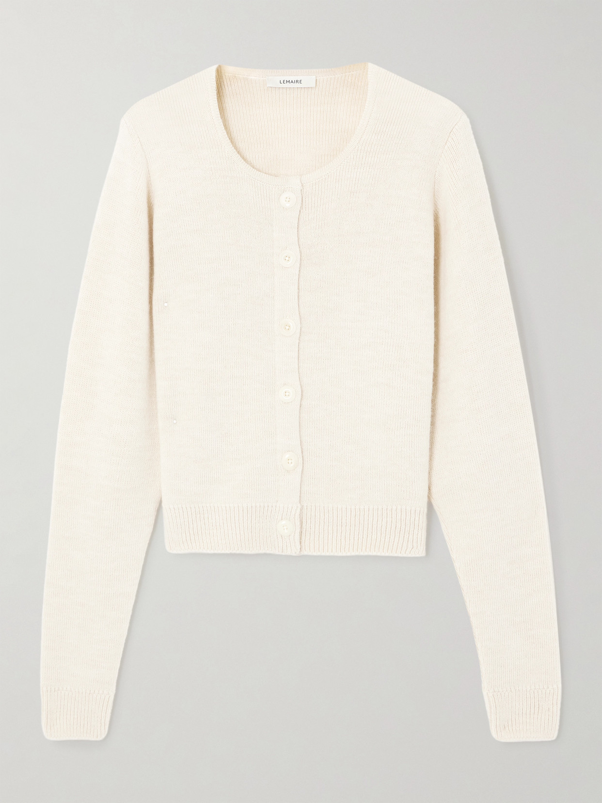 Lemaire Knitted Cardigan In White