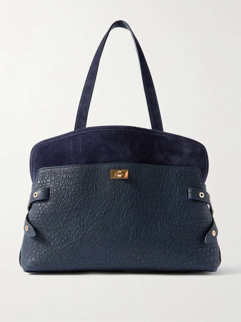 Anya Hindmarch Wilson Textured-leather And Suede Tote