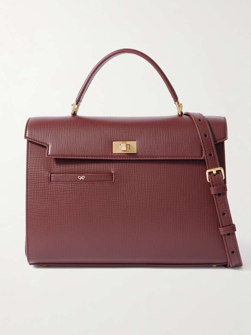 Anya Hindmarch Mortimer Textured Leather Shoulder Bag