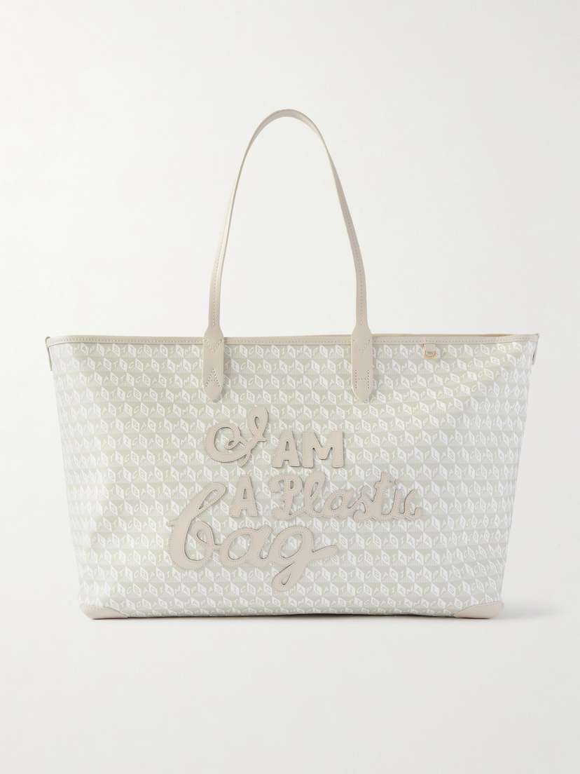 Anya Hindmarch I Am A Plastic Bag Leather-trimmed Tote