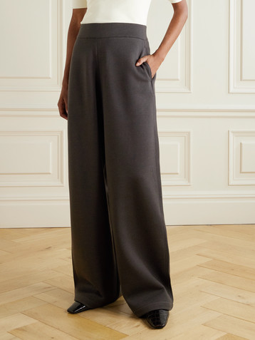 Lemaire Wool and cotton-blend wide-leg pants