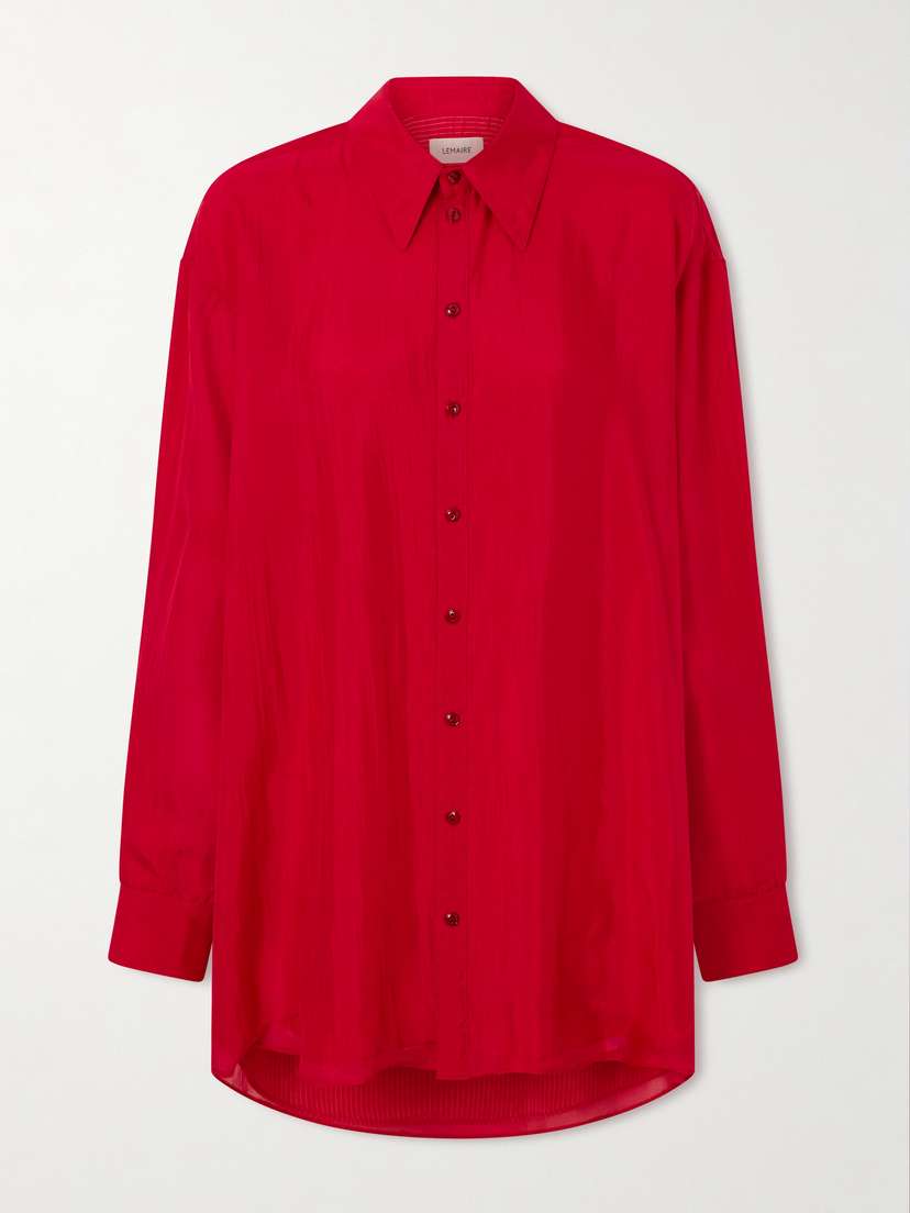 Lemaire Oversized Organic Silk-satin Shirt