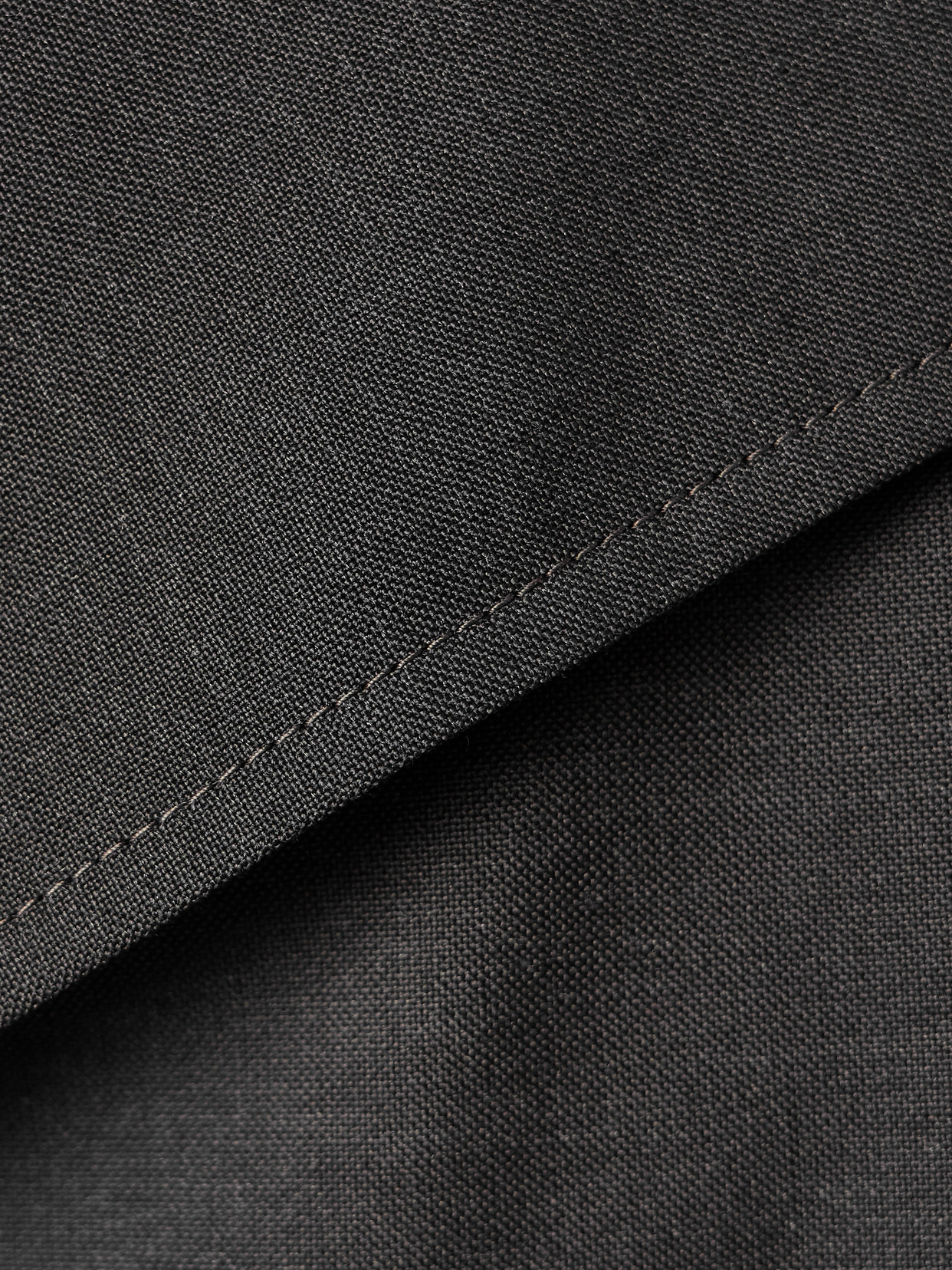 Lemaire Double-breasted Canvas Trench Coat In Gray