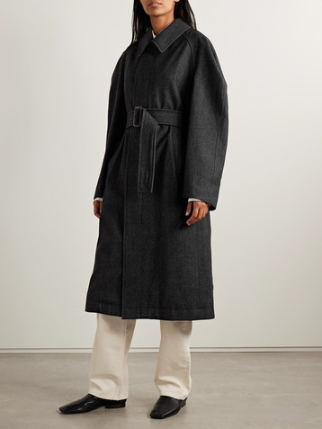 Lemaire Belted wool and cotton-blend coat