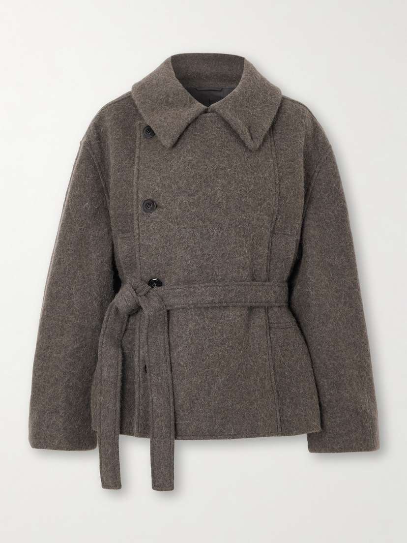 Lemaire Belted Wool And Alpaca-blend Coat