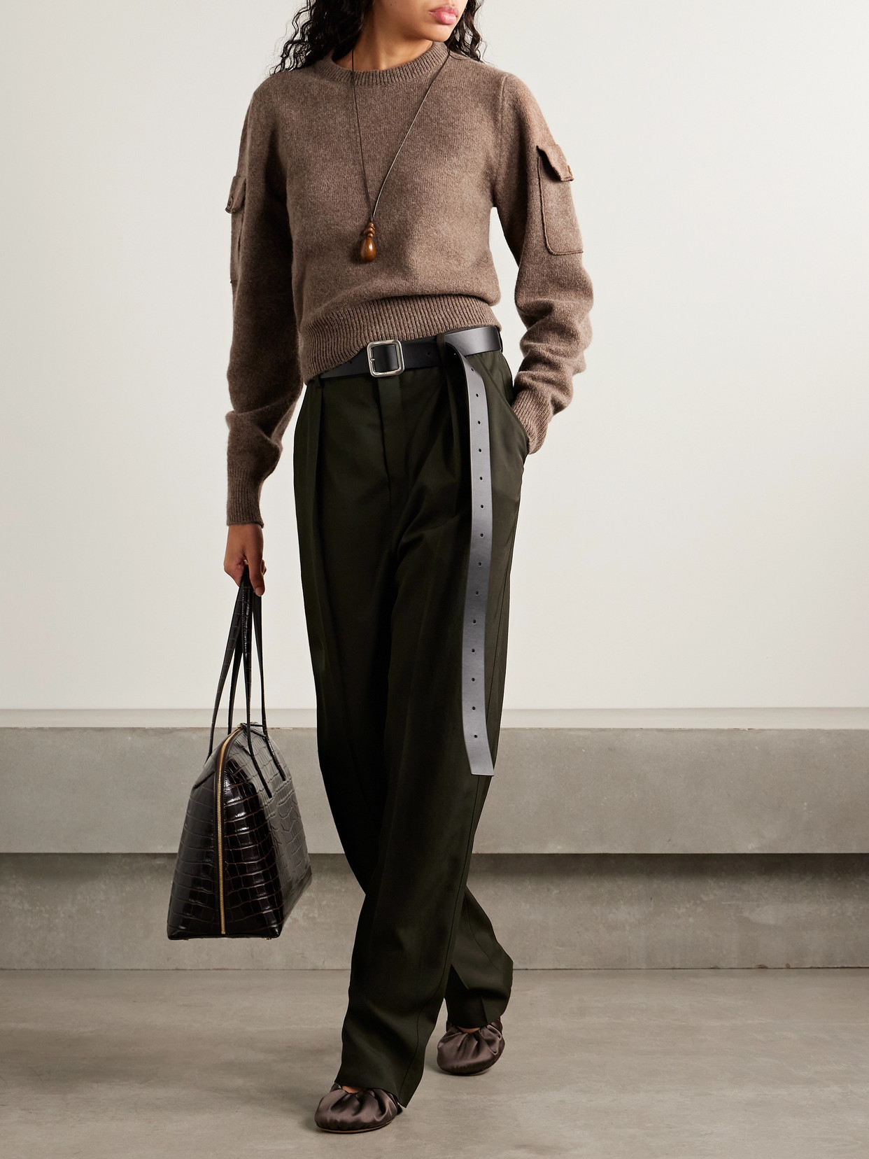 Lemaire Sweater With Pockets In Multi