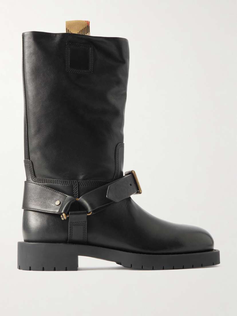Burberry Buckled Leather Boots