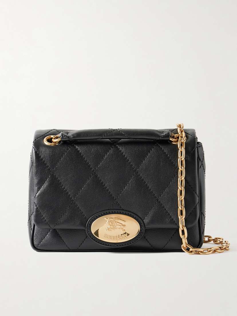 Burberry Embellished Quilted Leather Shoulder Bag