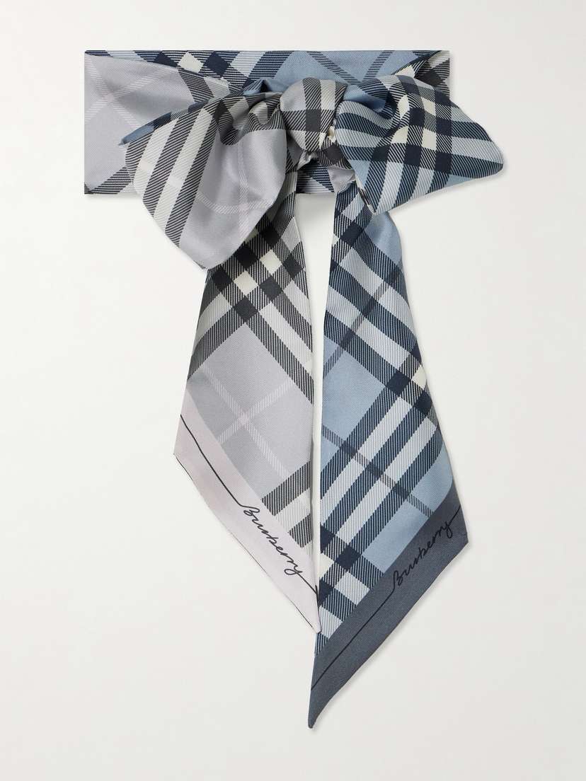Burberry Checked Silk Scarf
