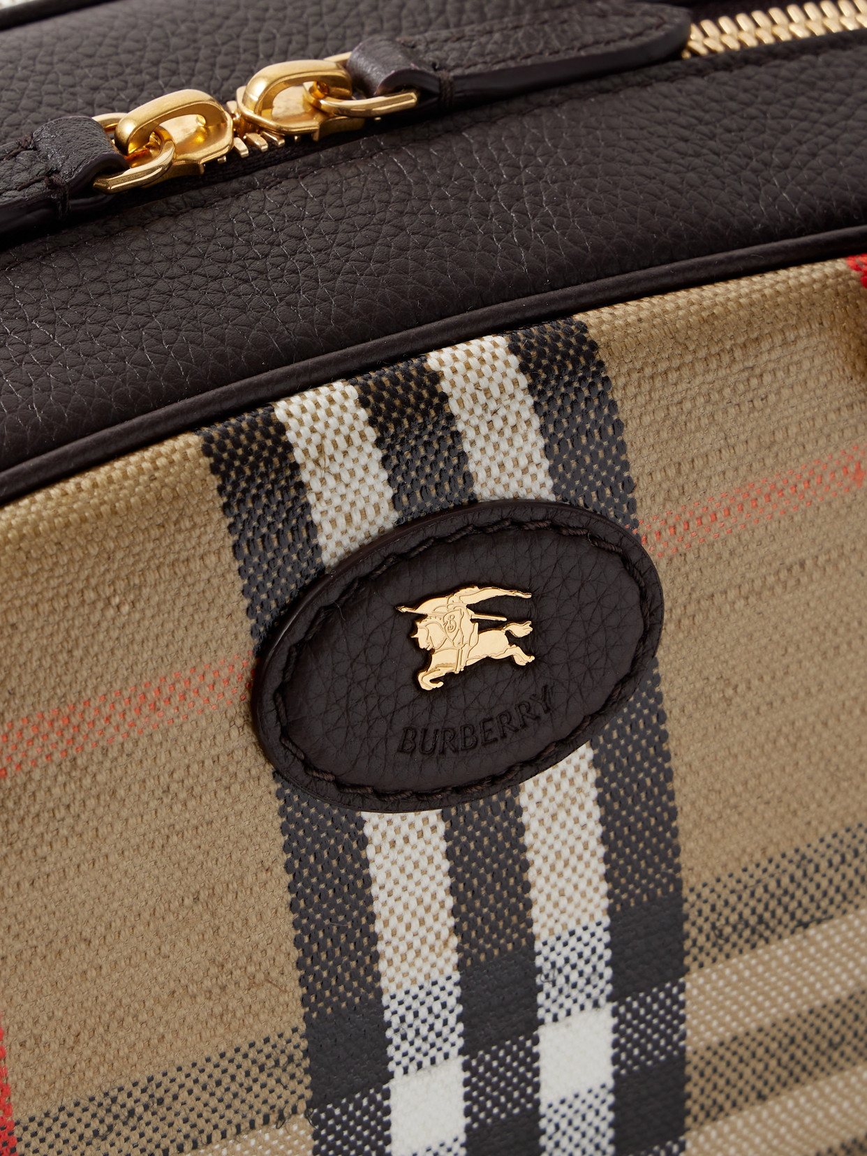 Burberry Textured Leather-trimmed Coated Canvas-jacquard Tote