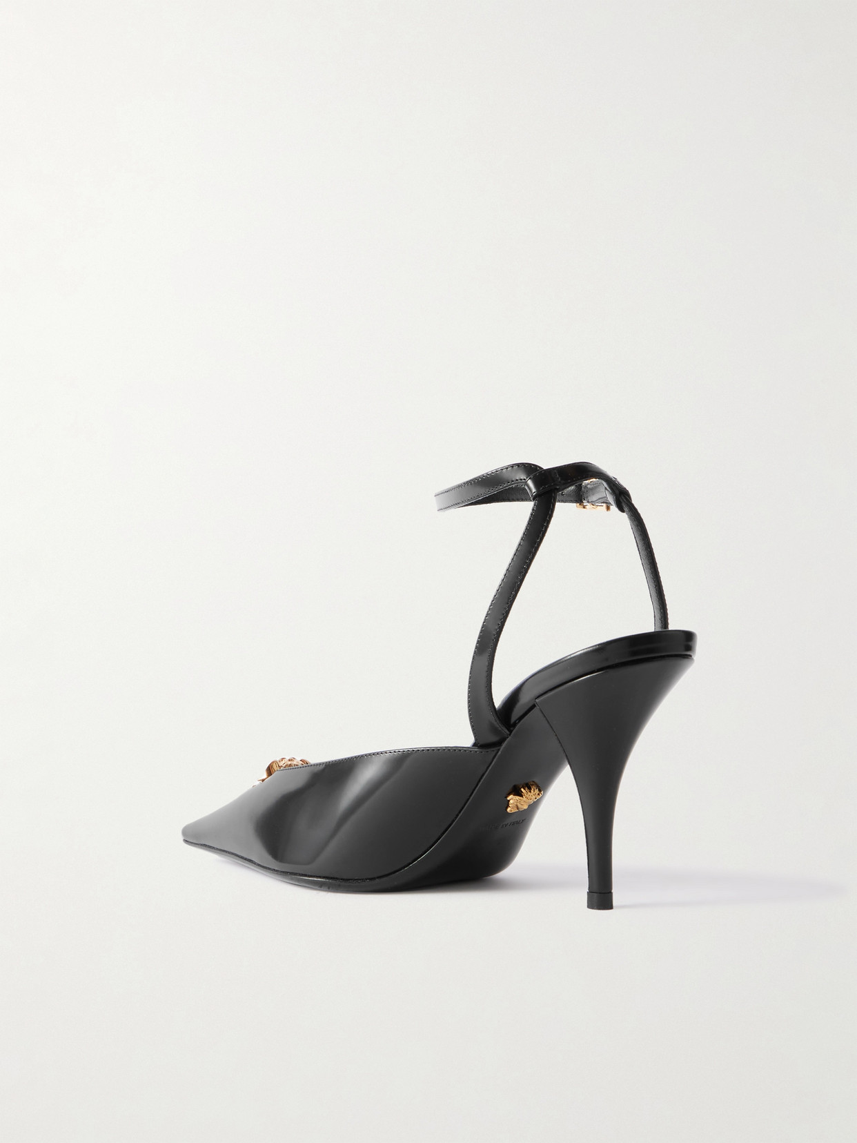 Versace Embellished Patent-leather Pumps