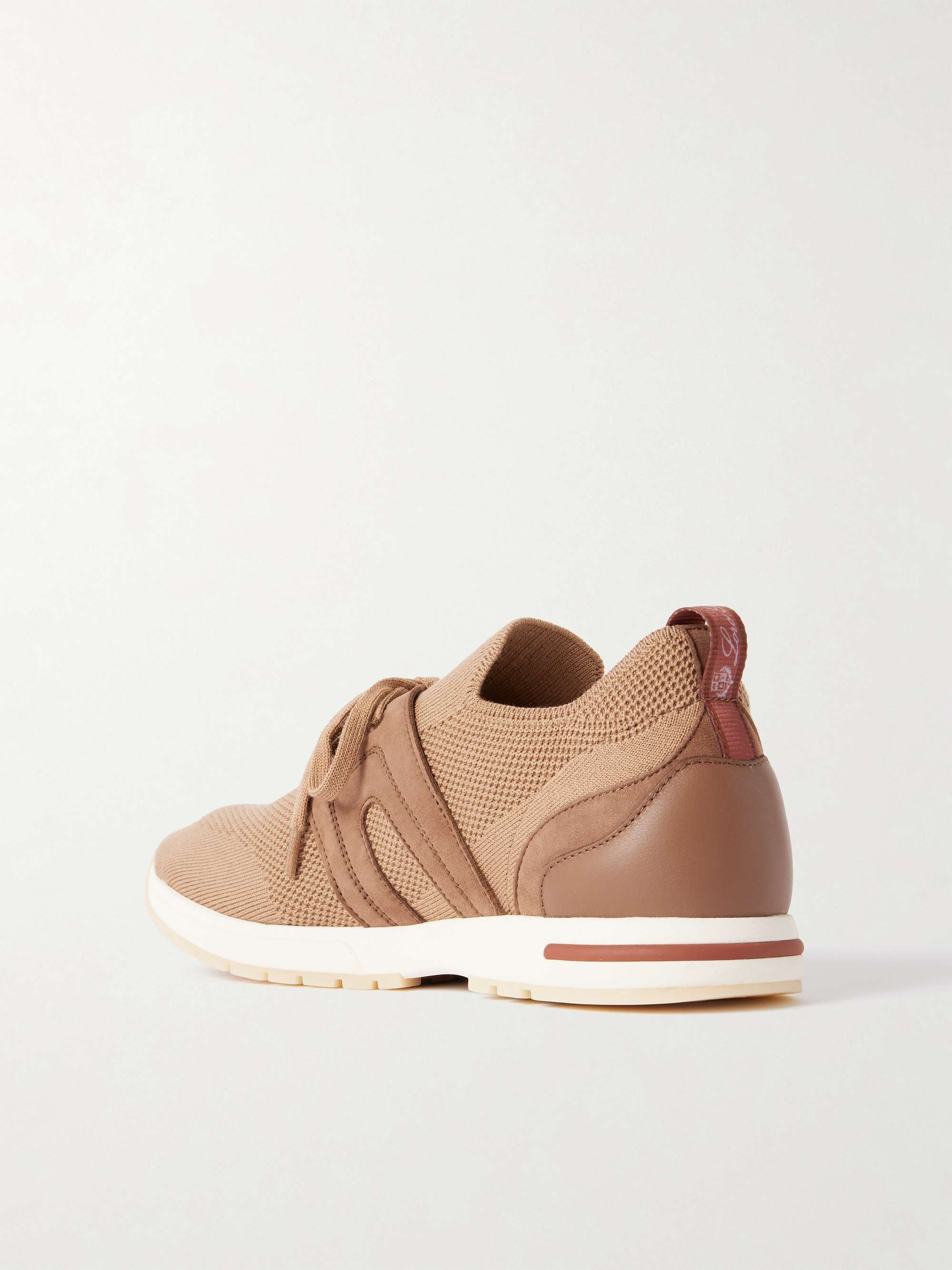 LORO PIANA Flexy Lady wool, leather and suede sneakers