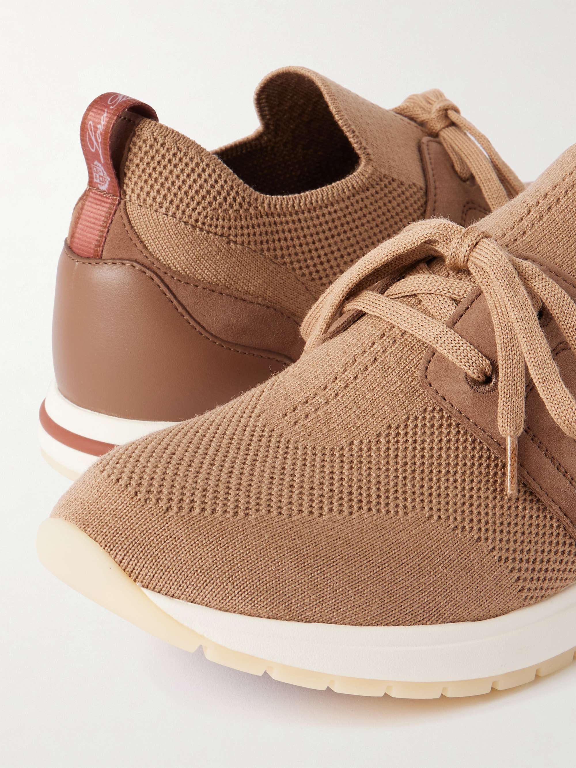 LORO PIANA Flexy Lady wool, leather and suede sneakers