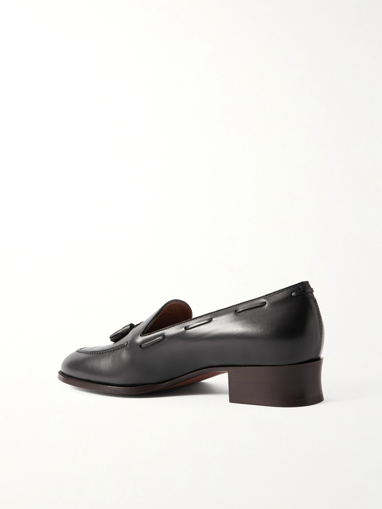 Loro Piana Serge Tasseled Leather Loafers In Black