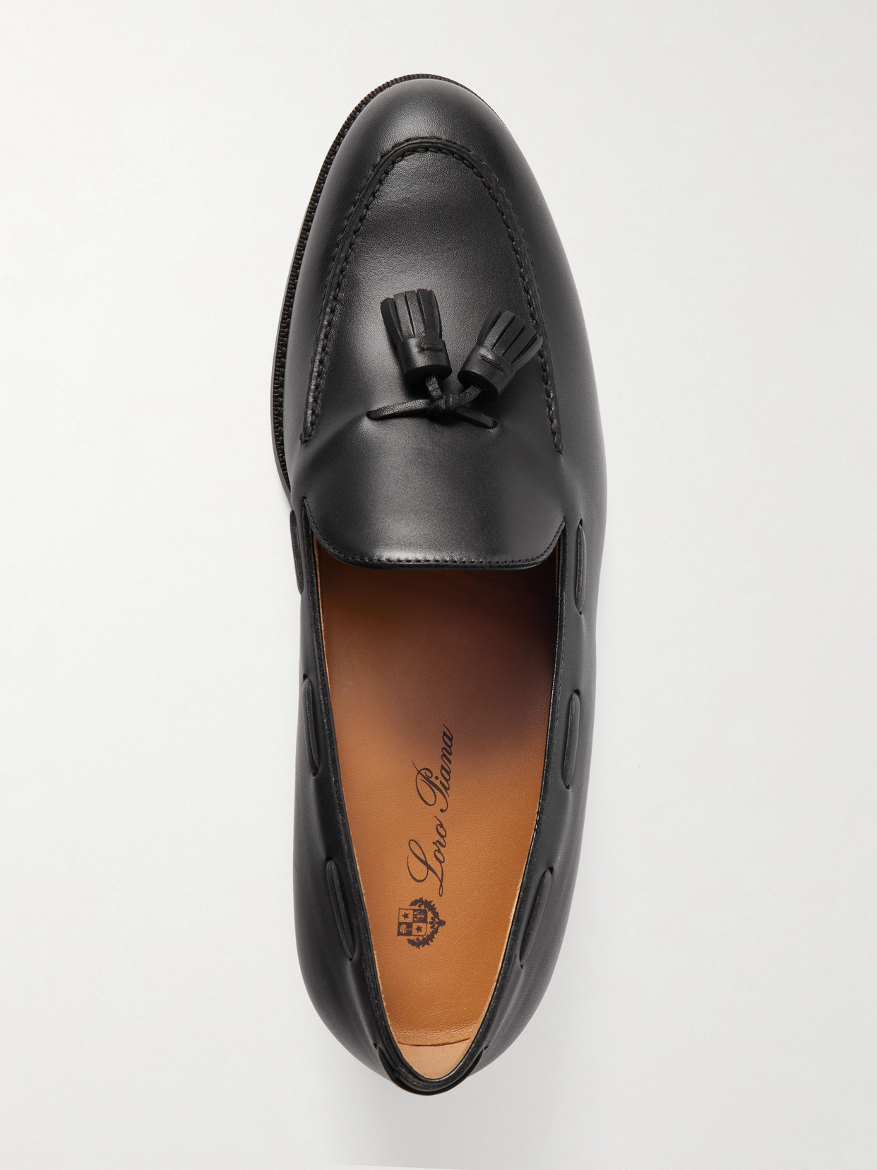 Loro Piana Serge Tasseled Leather Loafers In Black