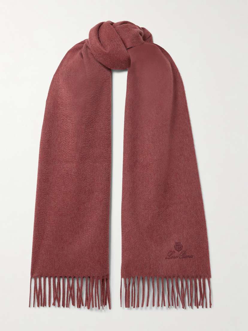 Loro Piana Grande Unita Fringed Cashmere Scarf