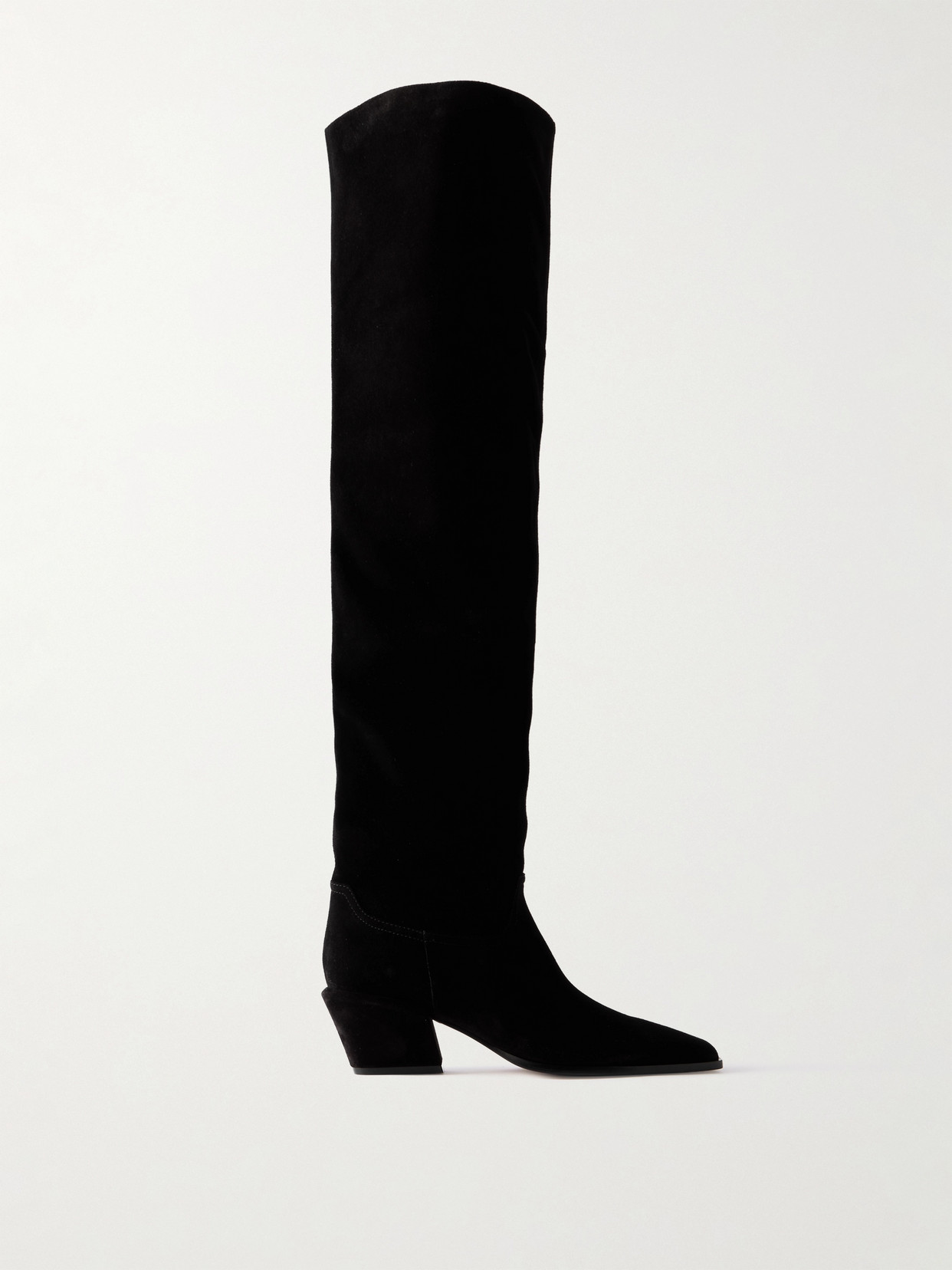 Paris Texas Bettina Suede Over-the-knee Boots In Black