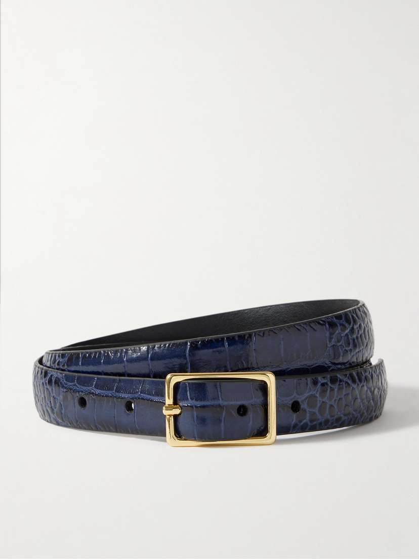 Anderson's Croc-effect Leather Belt