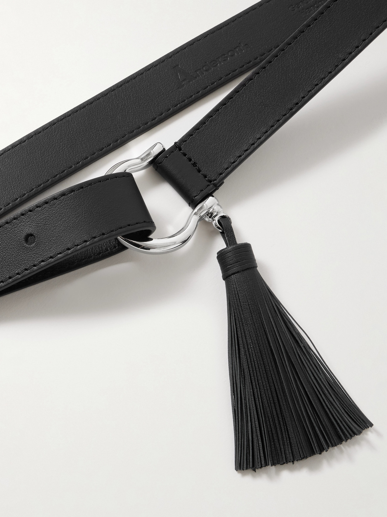 Anderson's Tasseled Leather Belt In Black